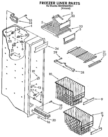 Freezer liner