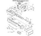 Whirlpool ED25DQXYN01 motor and ice container diagram
