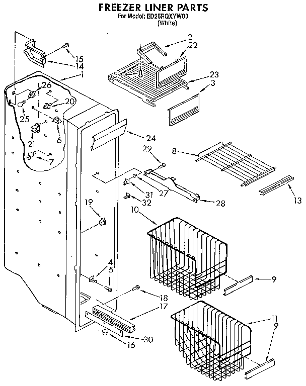 Freezer liner