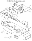 Motor and ice container