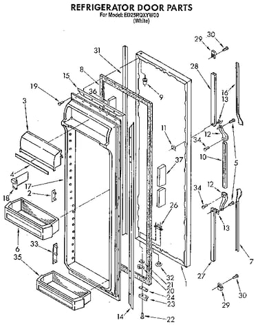 Refrigerator door