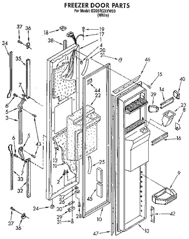 Freezer door