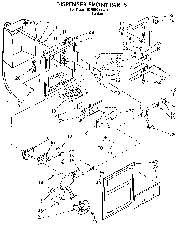 Dispenser front