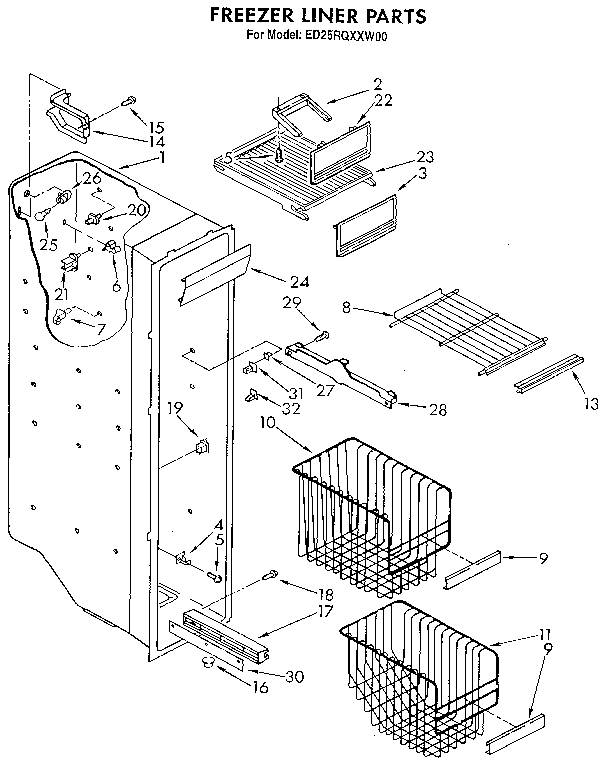 Freezer liner