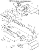 Motor and ice container