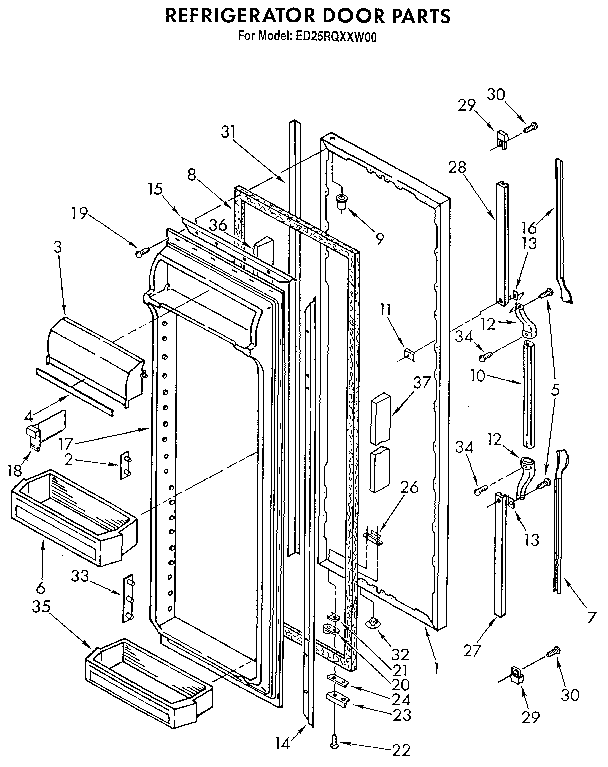 Refrigerator door