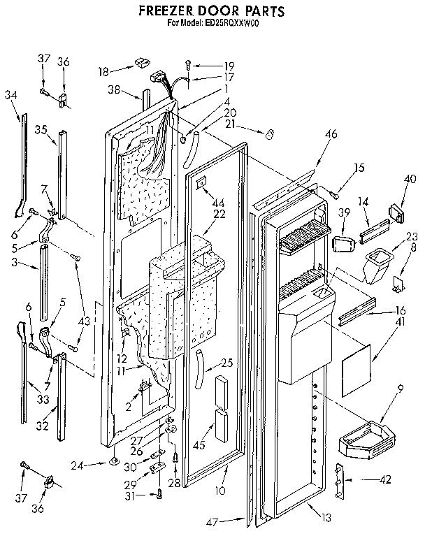 Freezer door