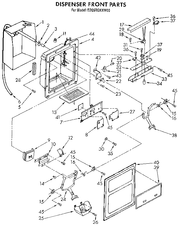 Dispenser front
