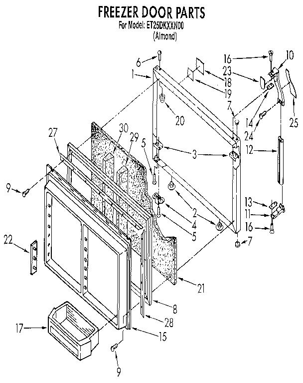 Freezer door