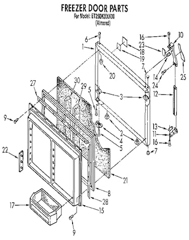 Freezer door