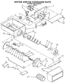 Motor and ice container