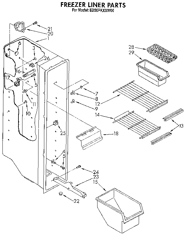 Freezer liner