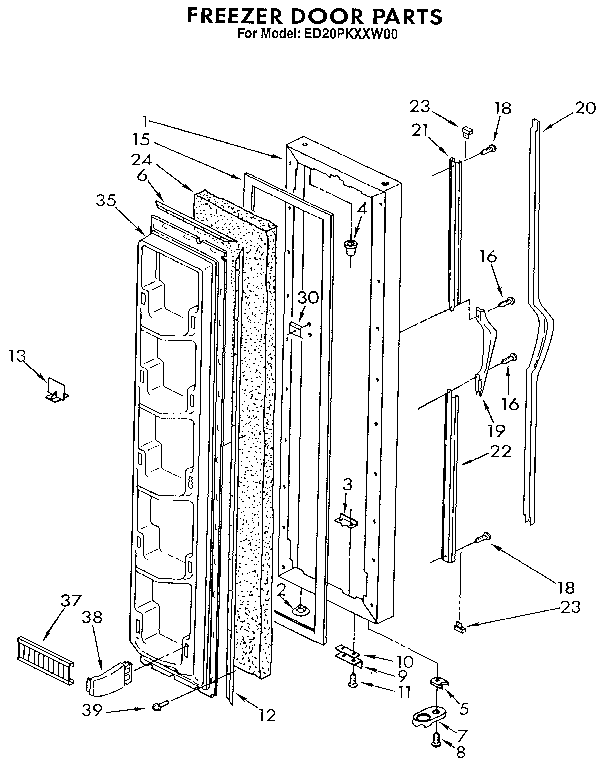Freezer door