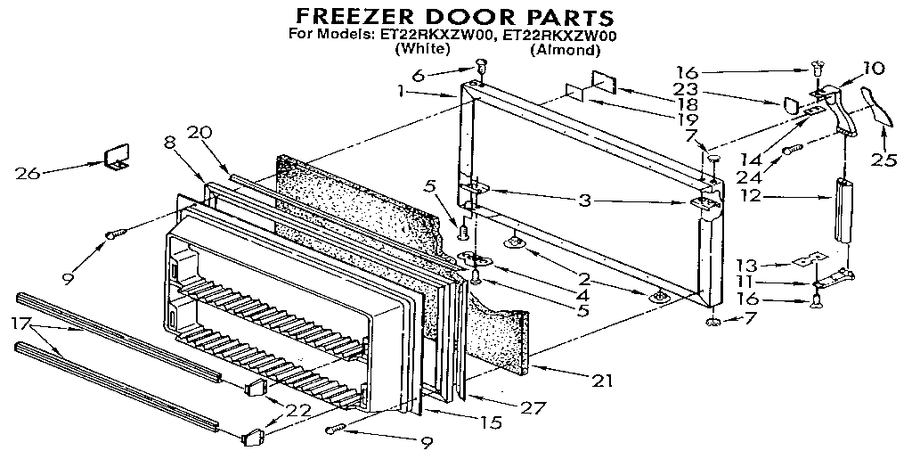 Freezer door