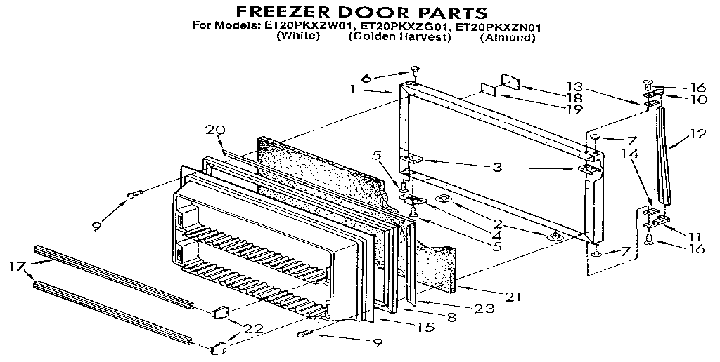Freezer door