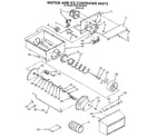 Whirlpool ED27DQXXN01 motor and ice container diagram