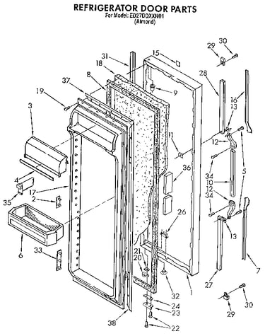 Refrigerator door