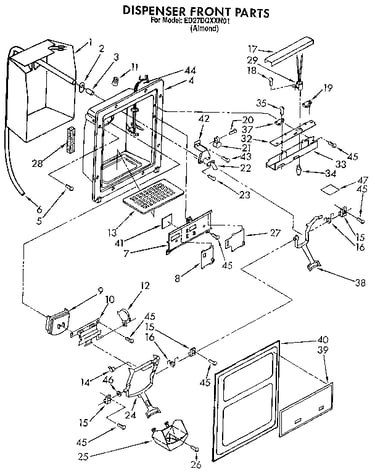Dispenser front