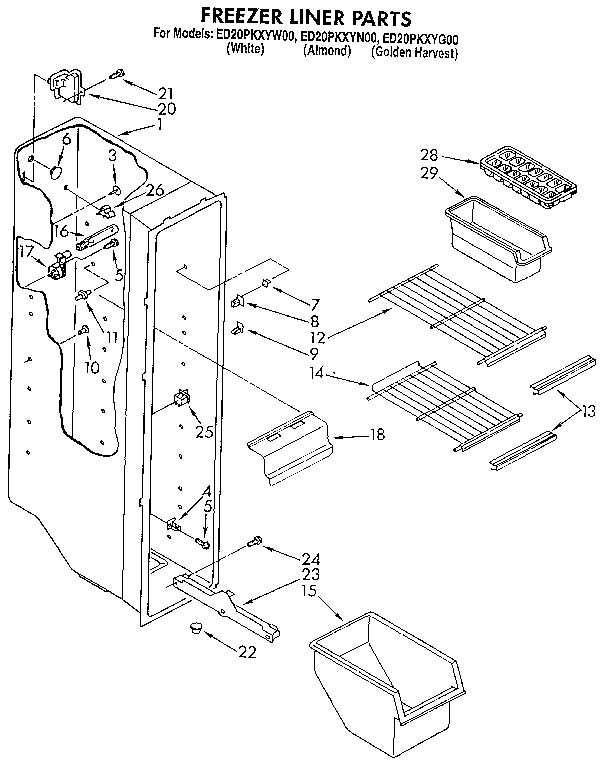Freezer liner