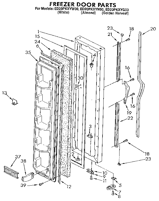 Freezer door