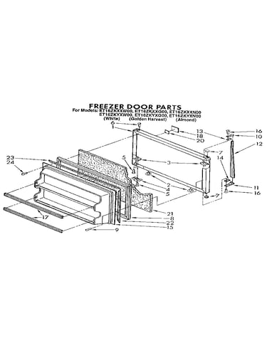 Freezer door