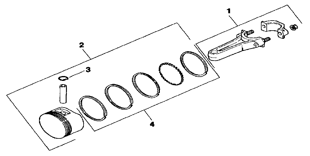 Piston and rod