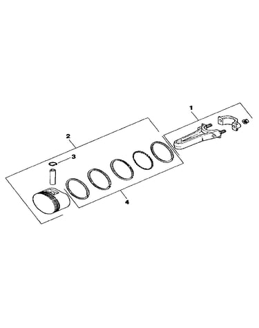 Piston and rod