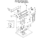 Whirlpool LG5551XTN0 top and console diagram