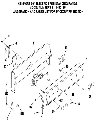 Backguard section
