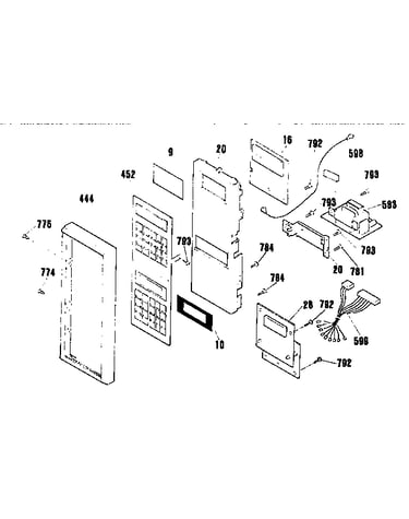 Microwave control panel section