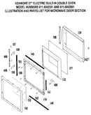 Microwave door section