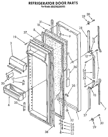 Refrigerator door