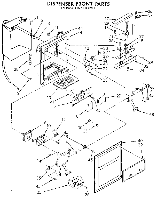 DISPENSER FRONT