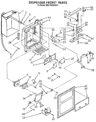 Dispenser front