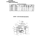 Kenmore 229960260-1990 jacket - section and base diagram
