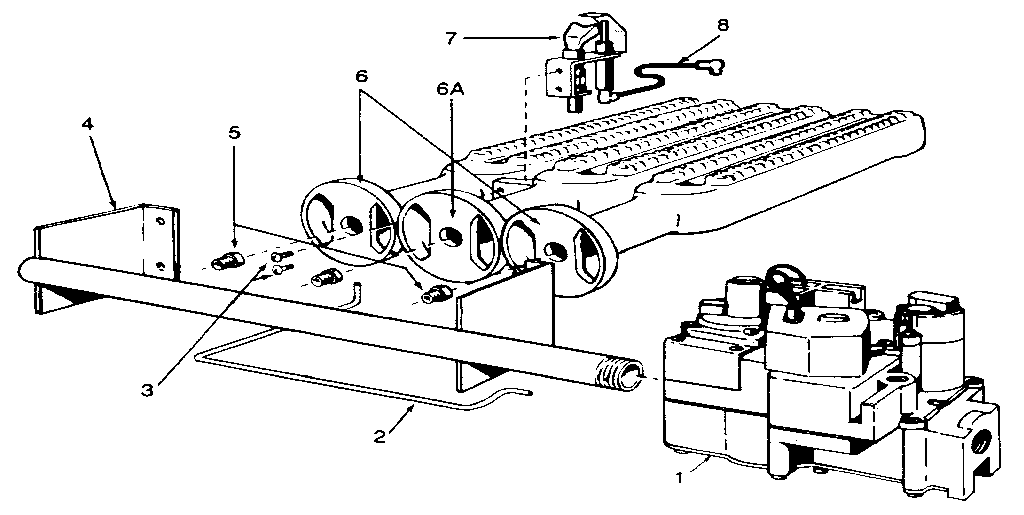 GAS BURNERS AND MANIFOLD