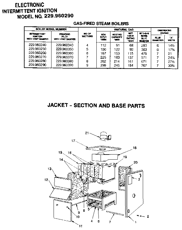 Jacket-section and base