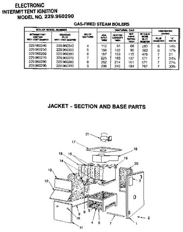 Jacket-section and base
