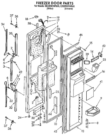 Freezer door