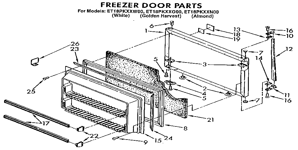 Freezer door