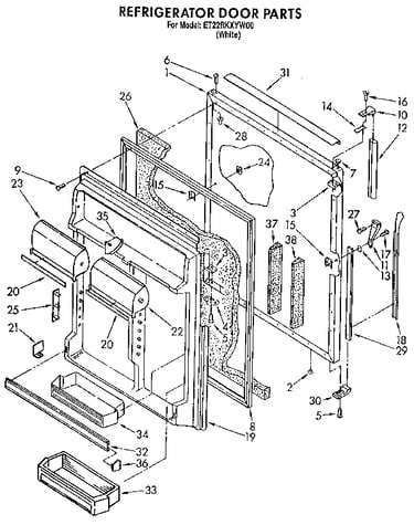 Refrigerator door