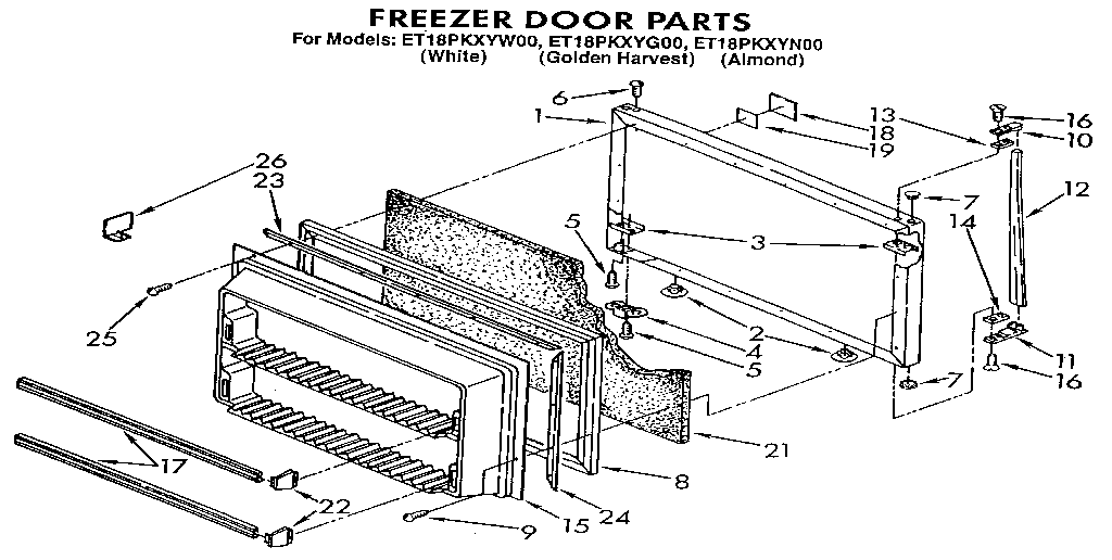 Freezer door