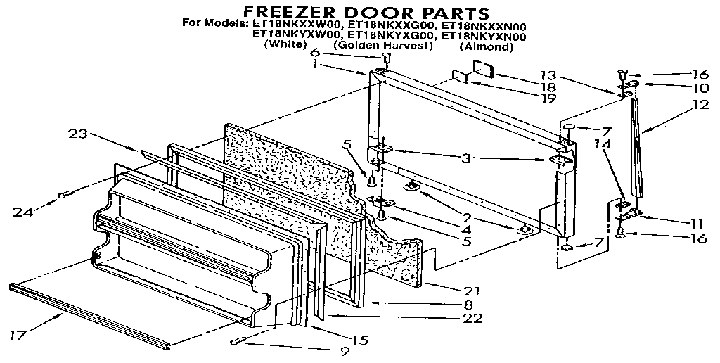 Freezer door