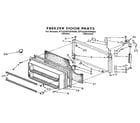 Whirlpool ET22DKXWW00 freezer door diagram