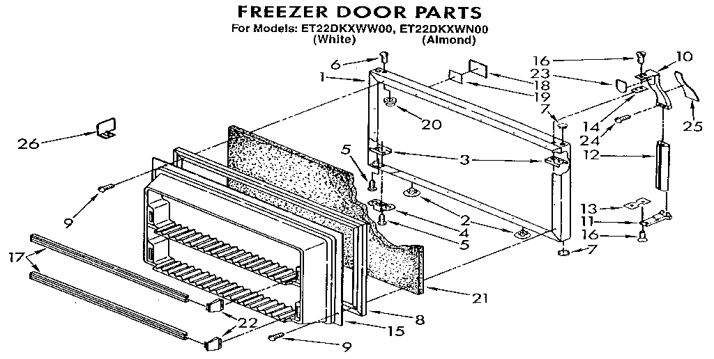 Freezer door