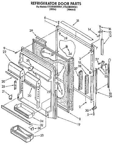 Refrigerator door