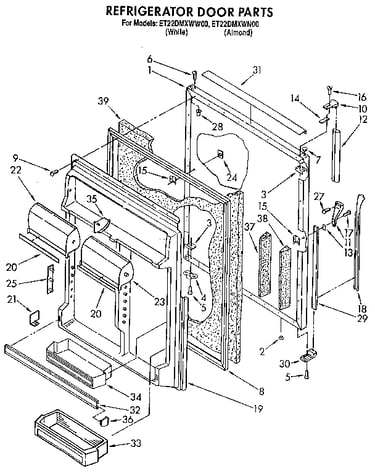 Refrigerator door