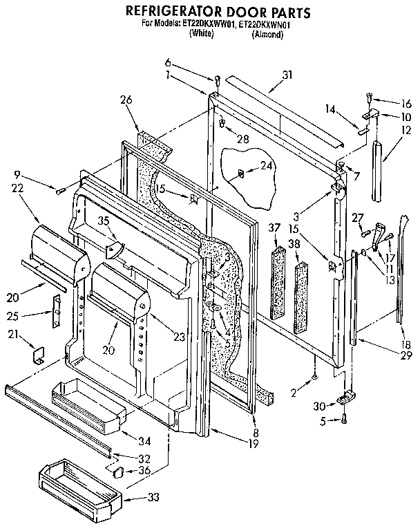 Refrigerator door