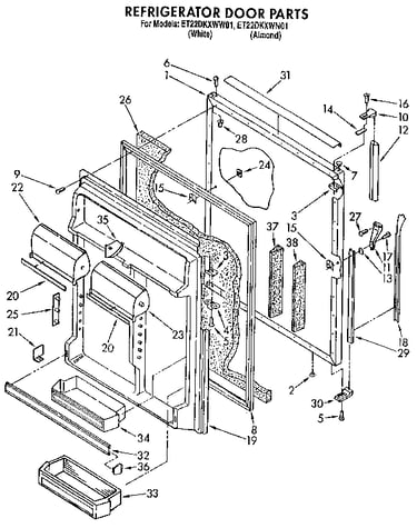 Refrigerator door