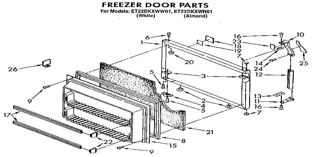 Freezer door